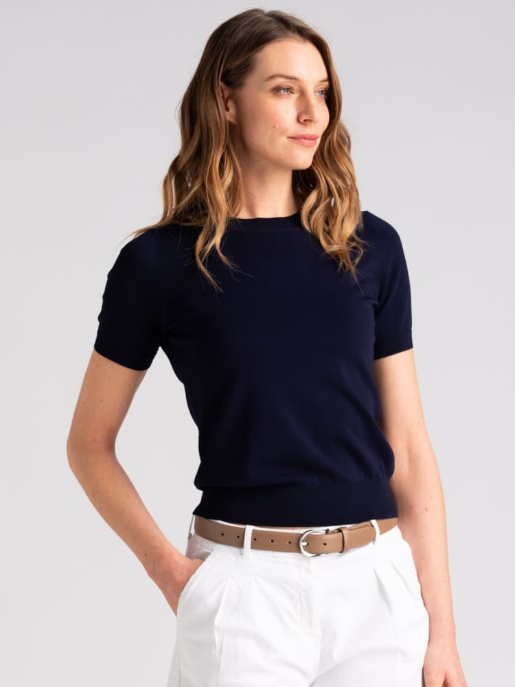 Maglia donna girocollo mezza manica in viscosa Invidia 1973