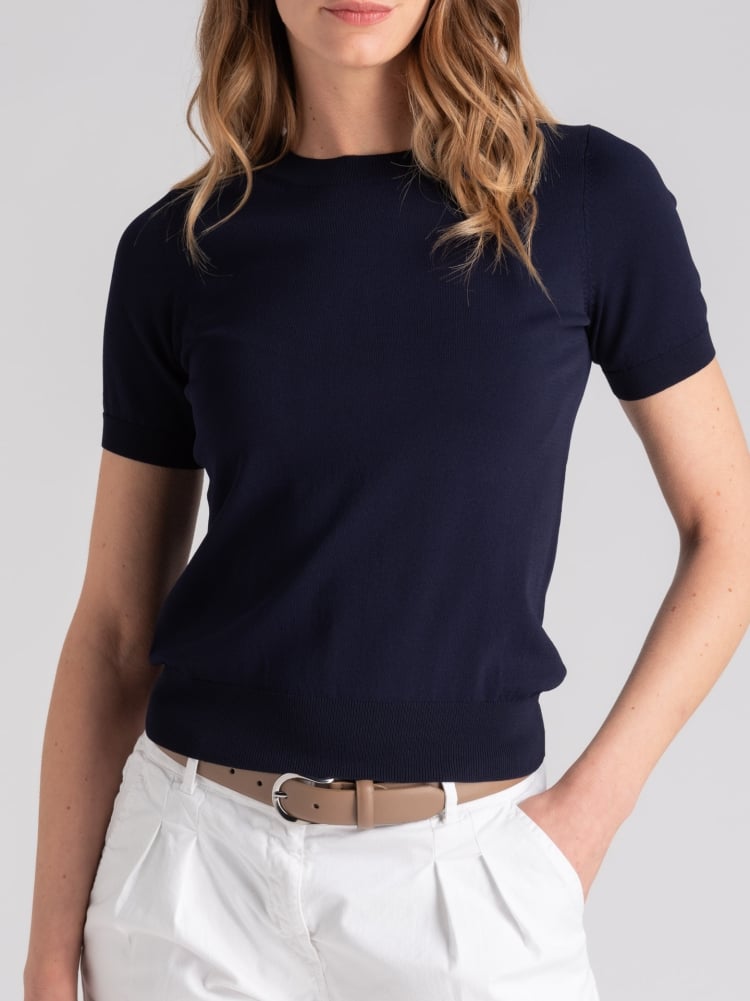 Maglia donna girocollo mezza manica in viscosa Invidia 1973