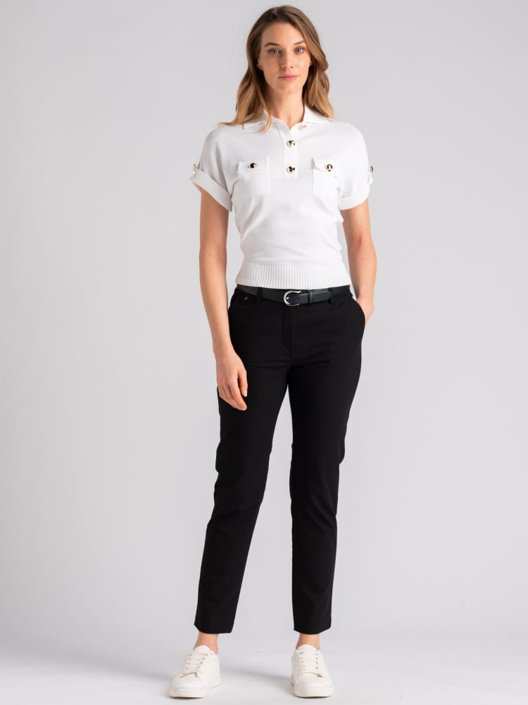Maglia polo donna mezza manica con taschini Invidia 1973