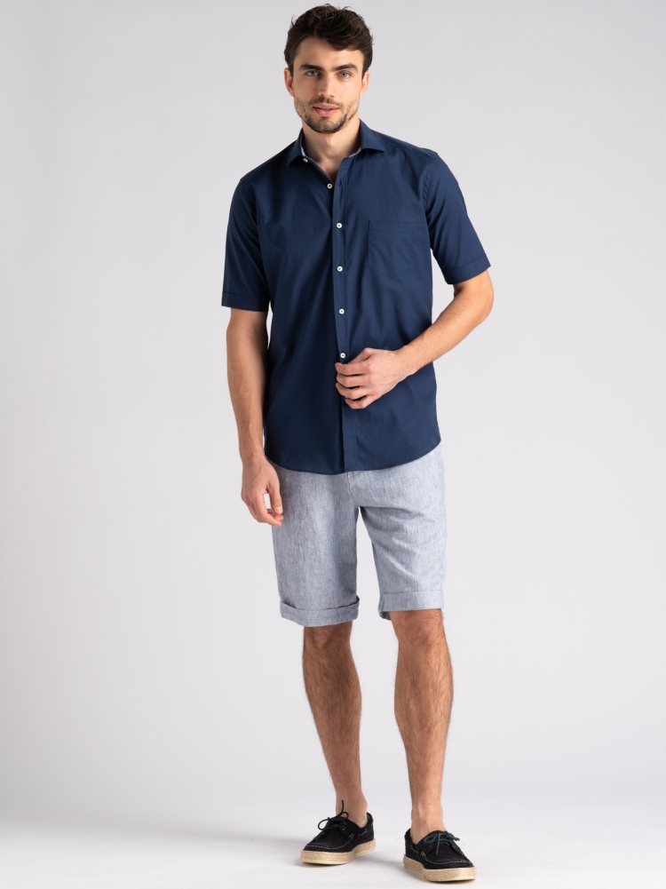 Camicia uomo regular a mezza manica fantasia geometrica Invidia 1973