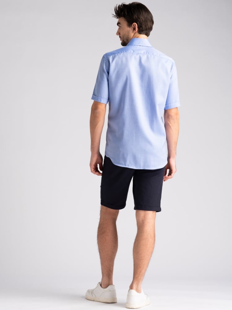 Camicia uomo mezza manica giro inglese azzurra regular Invidia 1973