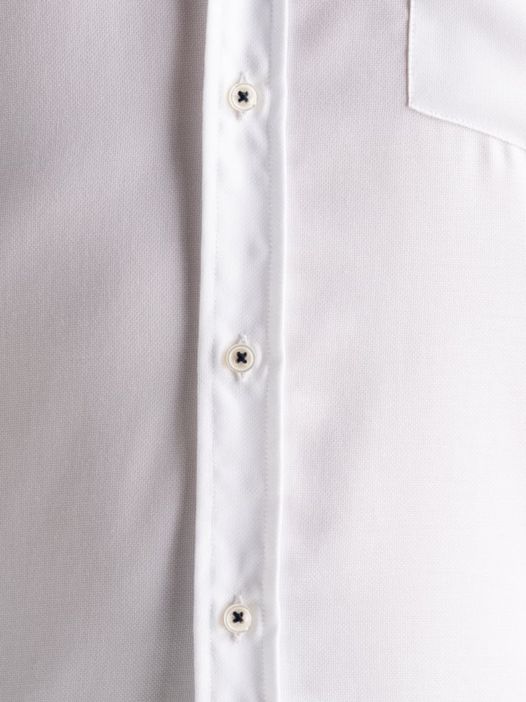 Camicia uomo mezza manica giro inglese bianca regular Invidia 1973