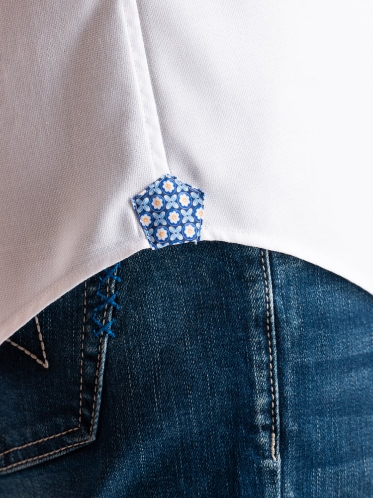 Camicia uomo mezza manica giro inglese bianca regular Invidia 1973
