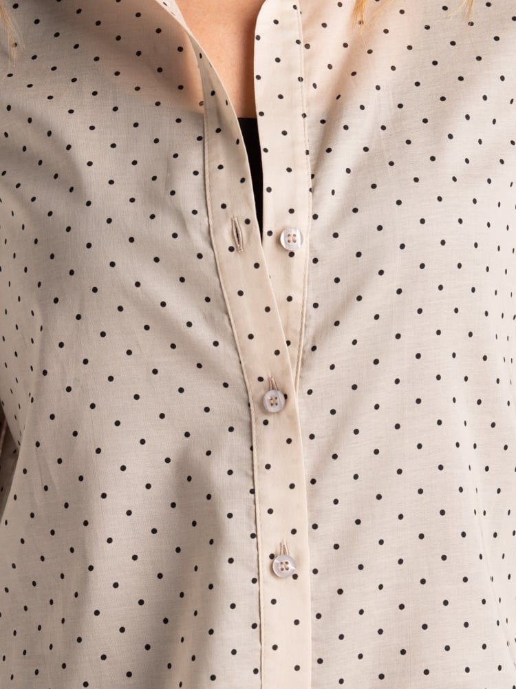 Camicia donna in mussola a pois con manica lungaInvidia 1973
