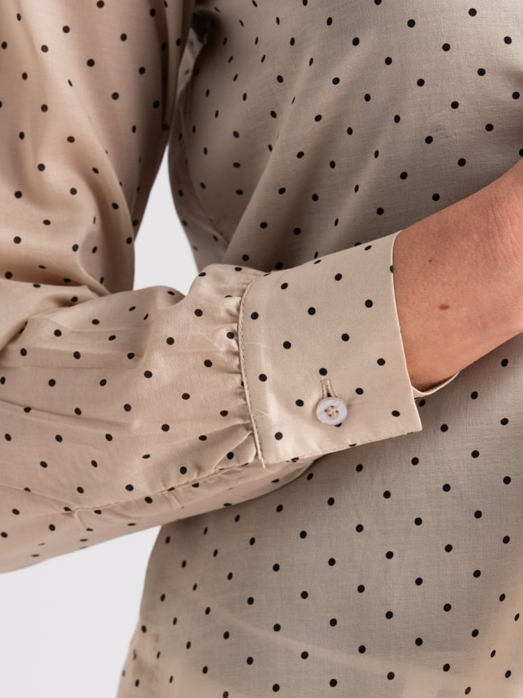Camicia donna in mussola a pois con manica lungaInvidia 1973
