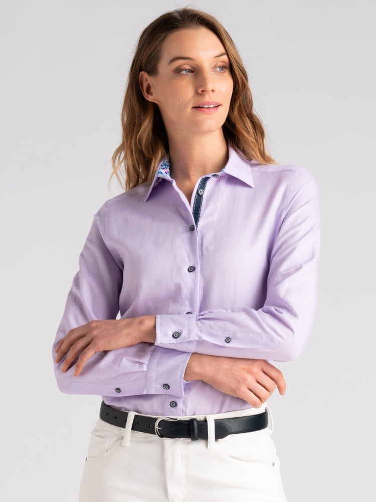 Camicia donna lilla misto linoInvidia 1973