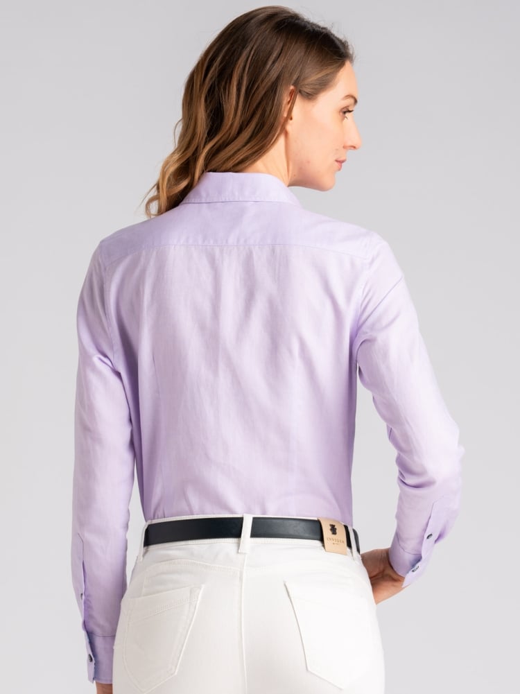 Camicia donna lilla misto linoInvidia 1973