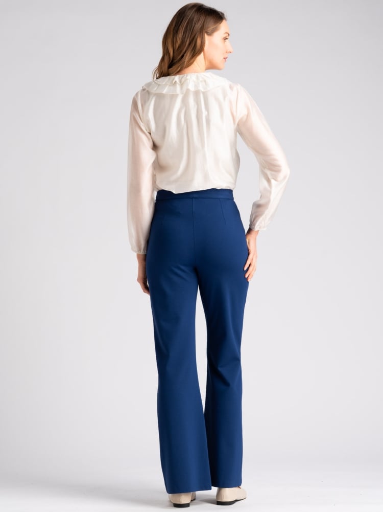 Camicia donna in mussola bianca con doppio volantInvidia 1973