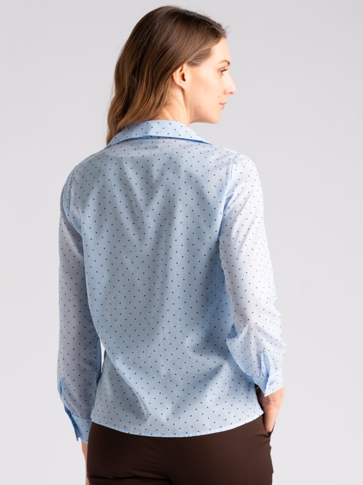 Camicia donna in mussola a pois con manica lungaInvidia 1973