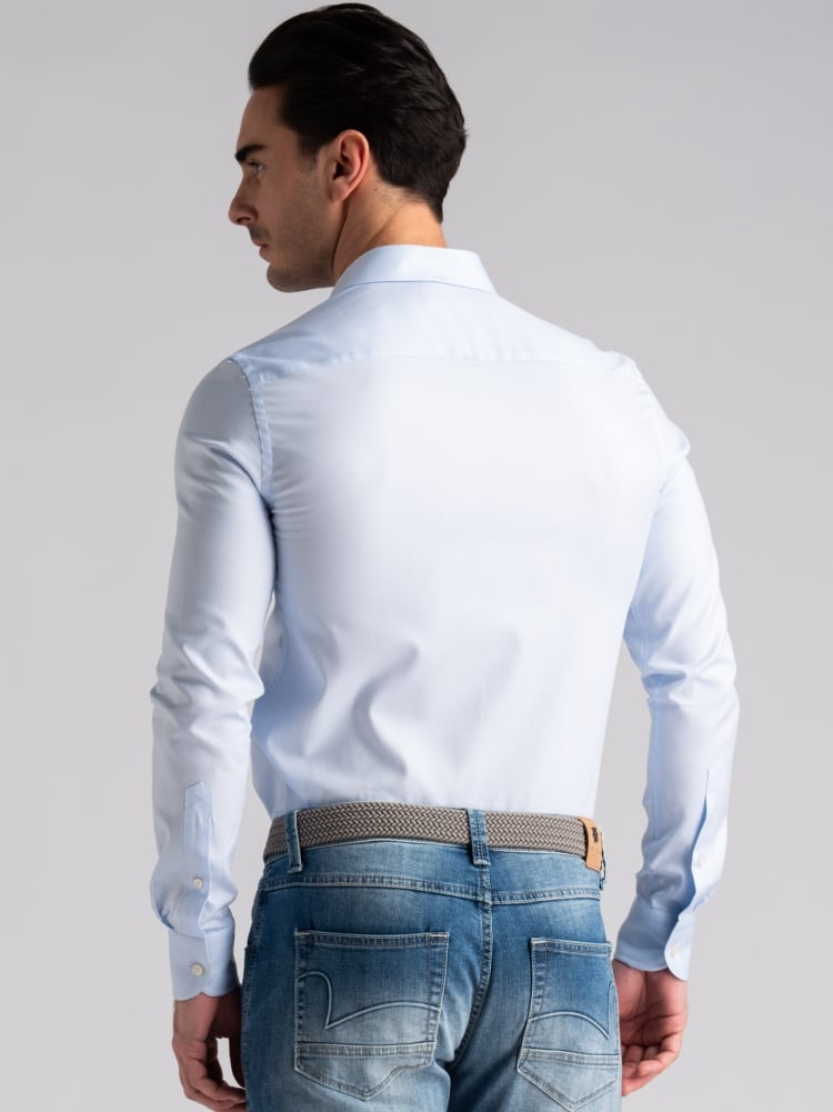 Camicia uomo Oxford azzurra button down Invidia 1973