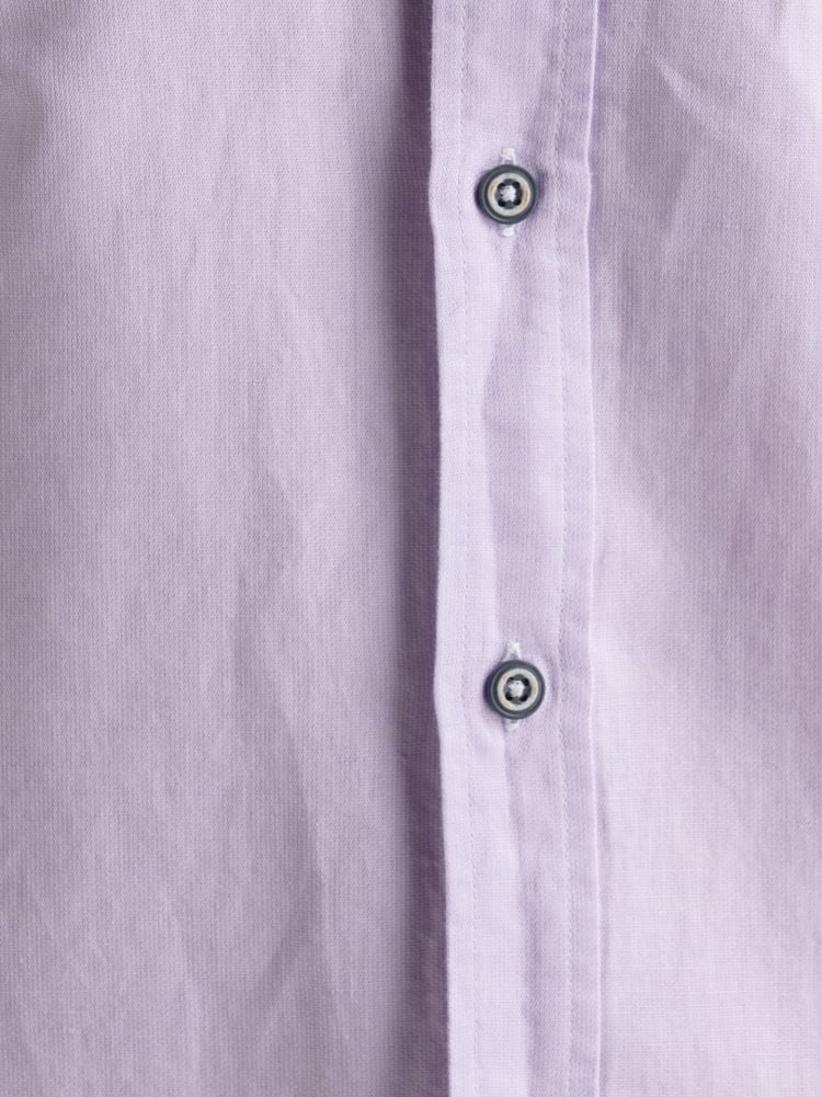 Camicia uomo misto lino lilla washed semi francese Invidia 1973
