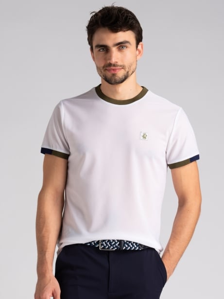 T-shirt uomo tecno rib 2 colori a contrasto Invidia 1973