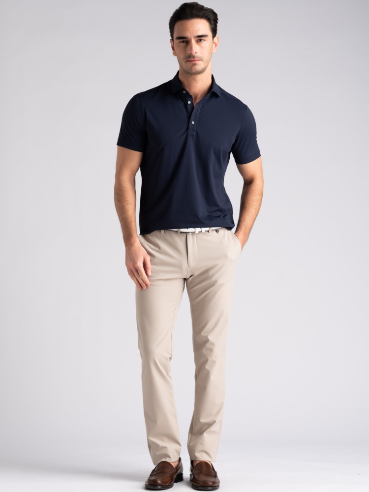 Polo uomo TECNO traforata a mezza manica con collo a camicia Invidia 1973