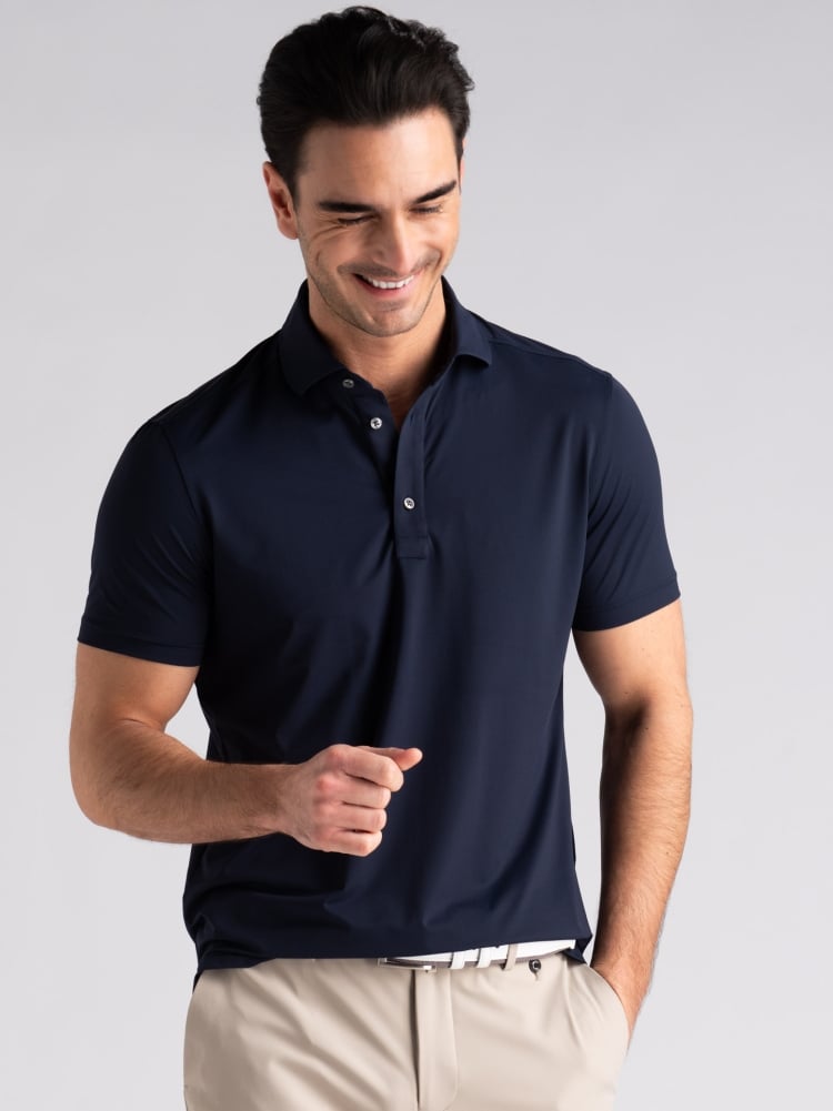 Polo uomo TECNO traforata a mezza manica con collo a camicia Invidia 1973