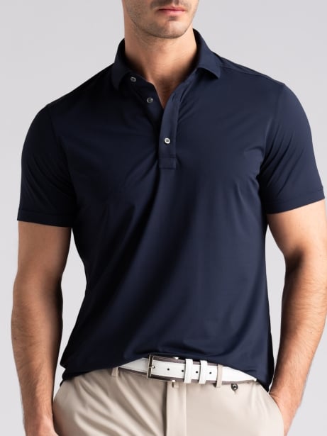 Polo uomo TECNO traforata a mezza manica con collo a camicia Invidia 1973