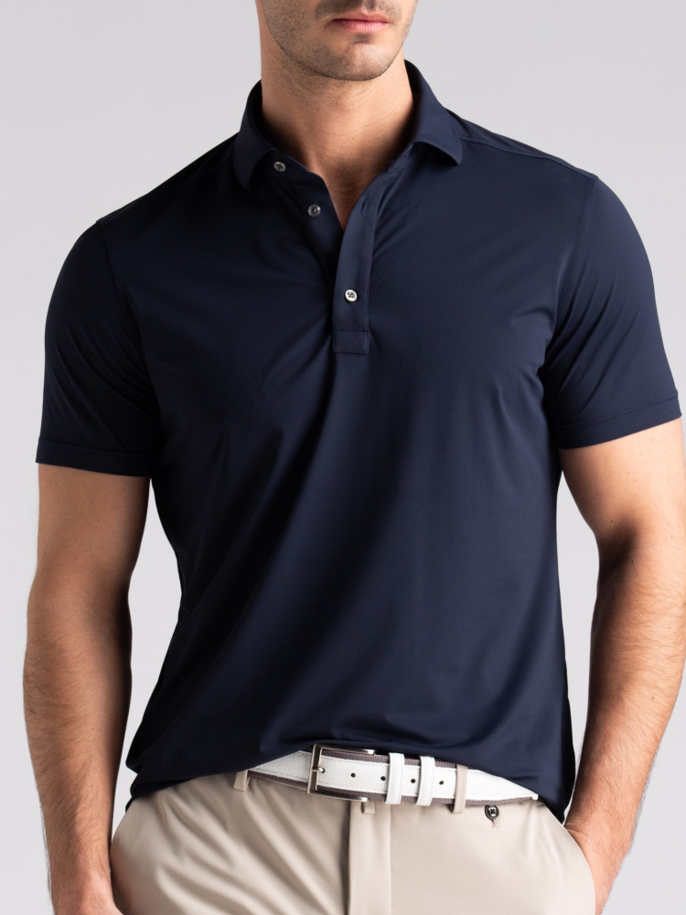 Polo uomo TECNO traforata a mezza manica con collo a camicia Invidia 1973