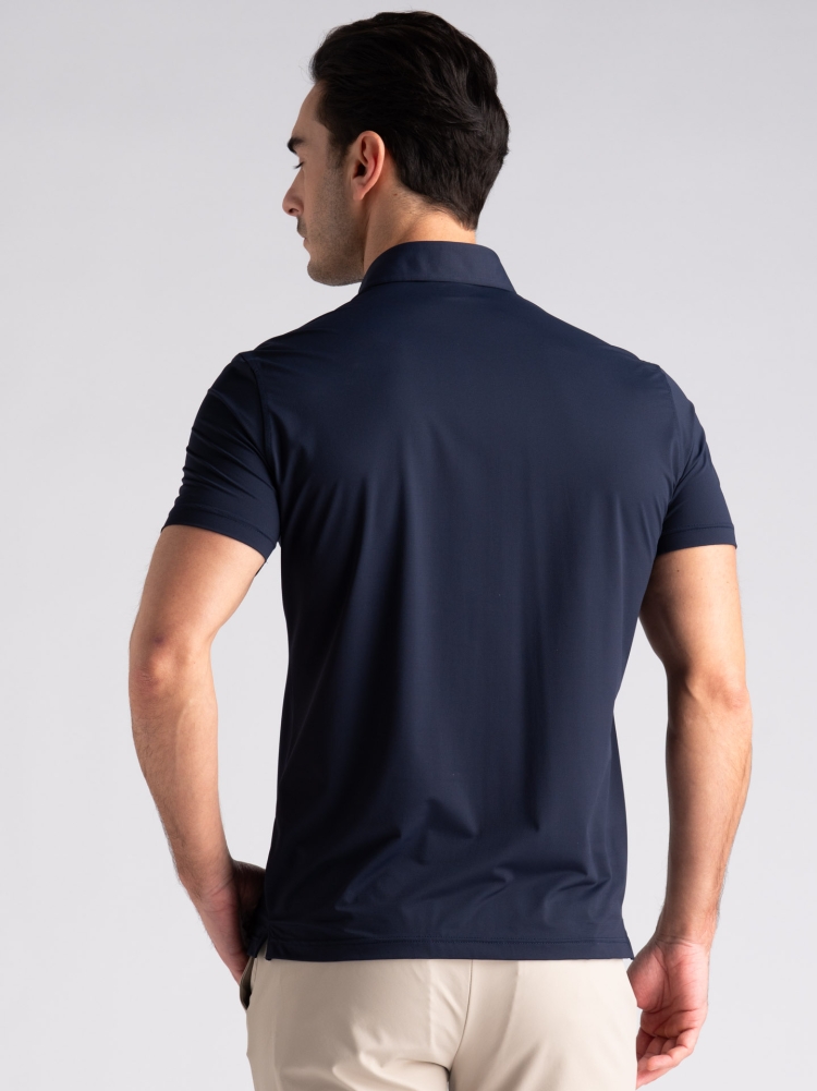 Polo uomo TECNO traforata a mezza manica con collo a camicia Invidia 1973