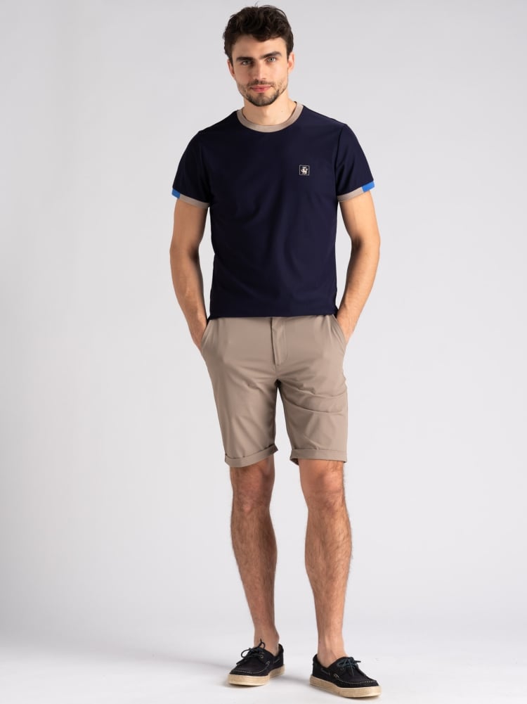 T-shirt uomo tecno rib 2 colori a contrasto Invidia 1973