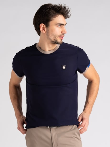 T-shirt uomo tecno rib 2 colori a contrasto Invidia 1973 2