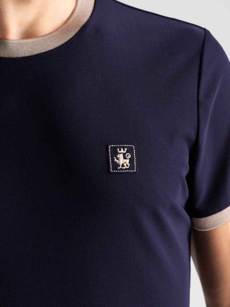 T-shirt uomo tecno rib 2 colori a contrasto Invidia 1973
