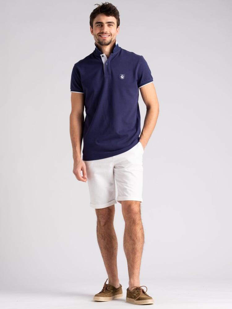 Polo uomo mezza manica con intarsio sul collo Invidia 1973