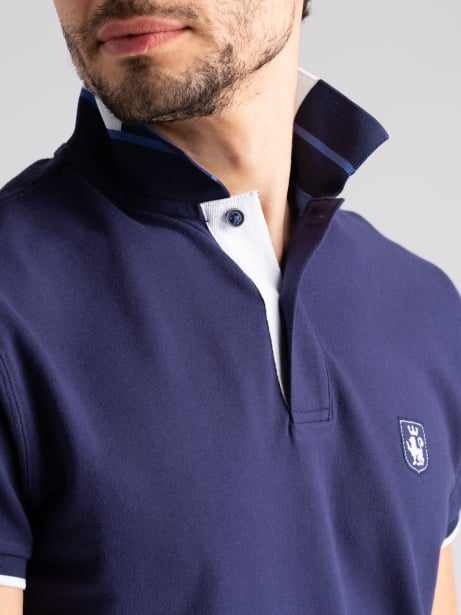 Polo uomo mezza manica con intarsio sul collo Invidia 1973 2
