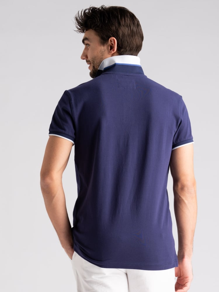 Polo uomo mezza manica con intarsio sul collo Invidia 1973