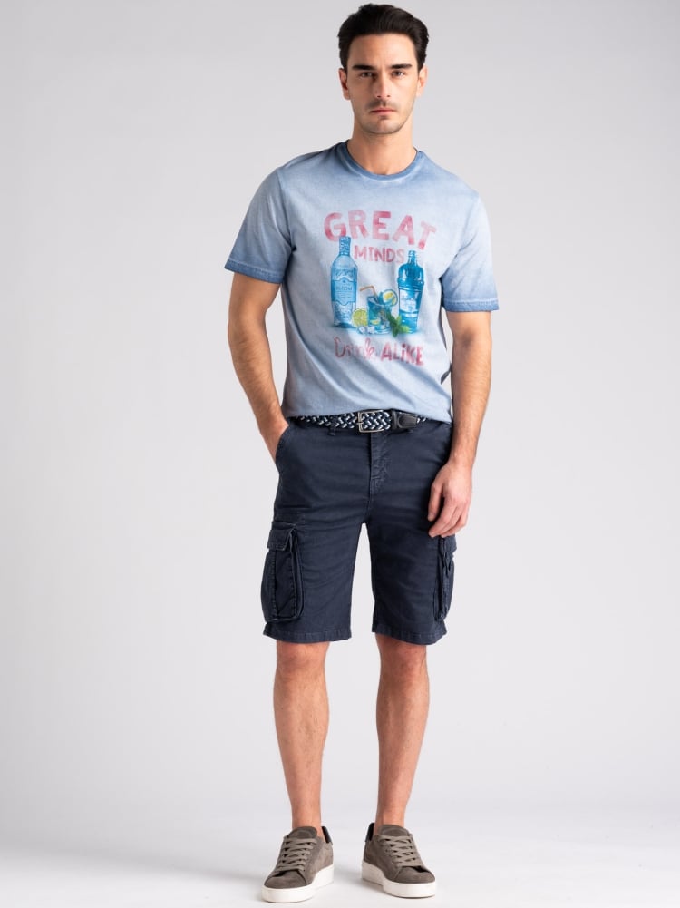 T-shirt uomo delavé in cotone Invidia 1973