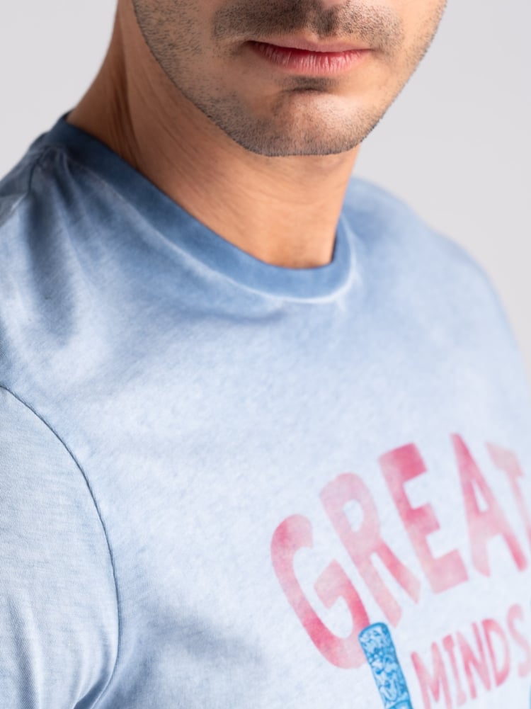 T-shirt uomo delavé in cotone Invidia 1973