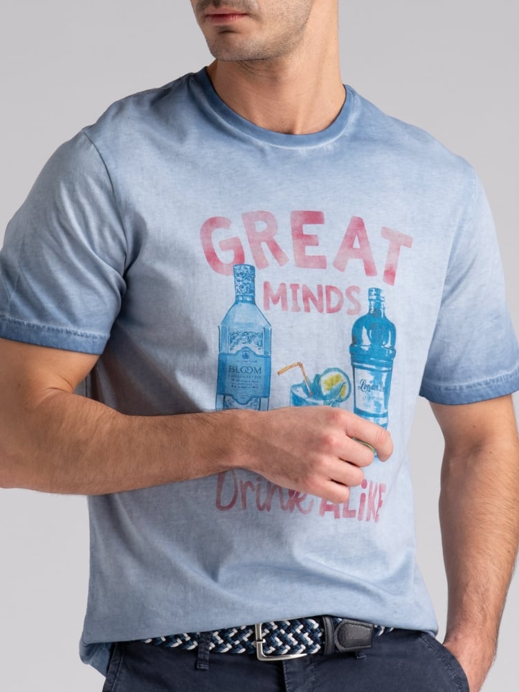 T-shirt uomo delavé in cotone Invidia 1973
