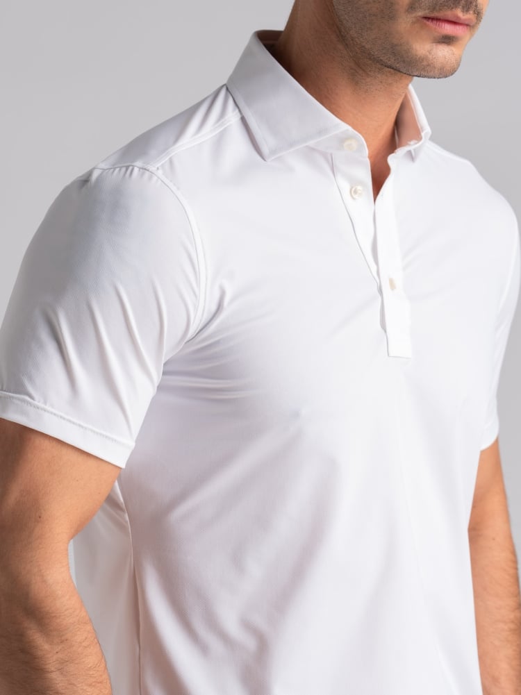 Polo uomo TECNO traforata a mezza manica con collo a camicia Invidia 1973