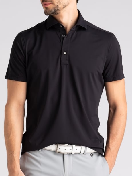 Polo uomo TECNO traforata a mezza manica con collo a camicia Invidia 1973