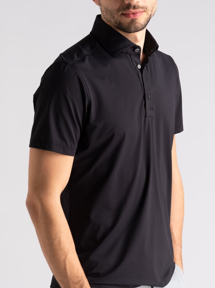 Polo uomo TECNO traforata a mezza manica con collo a camicia Invidia 1973