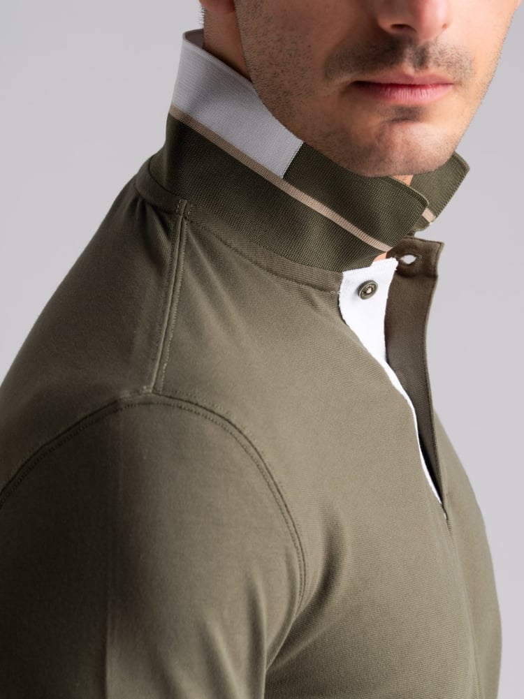 Polo uomo mezza manica con intarsio sul collo Invidia 1973