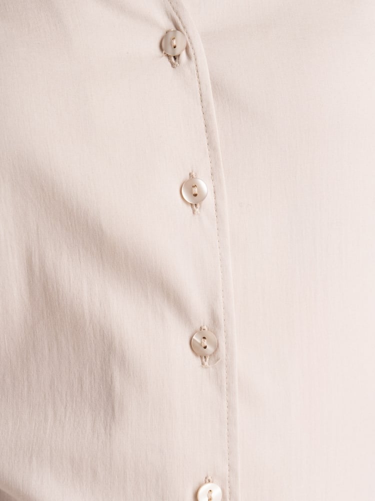 Camicia donna in popeline beige collo coreanoInvidia 1973