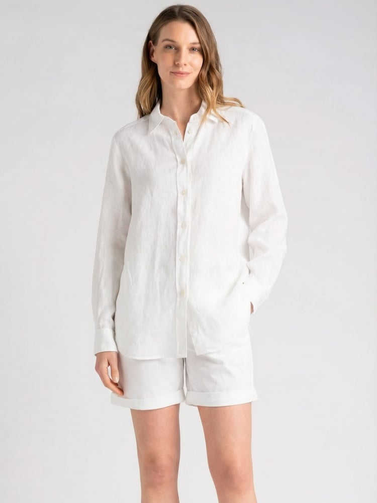 Camicia donna in lino washed tinto capo Invidia 1973