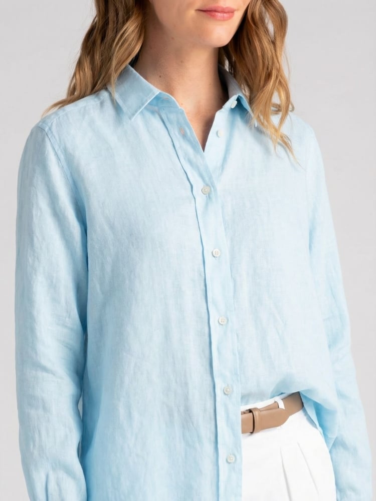 Camicia donna in lino washed tinto capo Invidia 1973