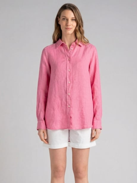 Camicia donna in lino washed tinto capo Invidia 1973 2