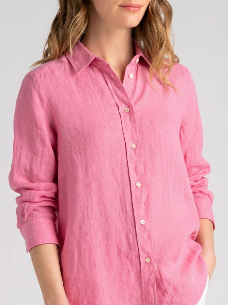 Camicia donna in lino washed tinto capo Invidia 1973