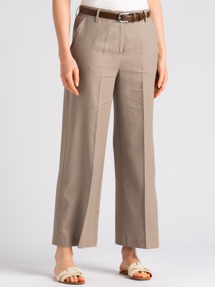 Pantalone donna misto lino gamba larga Invidia 1973