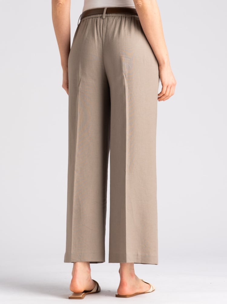 Pantalone donna misto lino gamba larga Invidia 1973