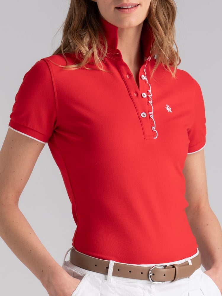Polo donna in cotone piquet stretch mezza manica Invidia 1973
