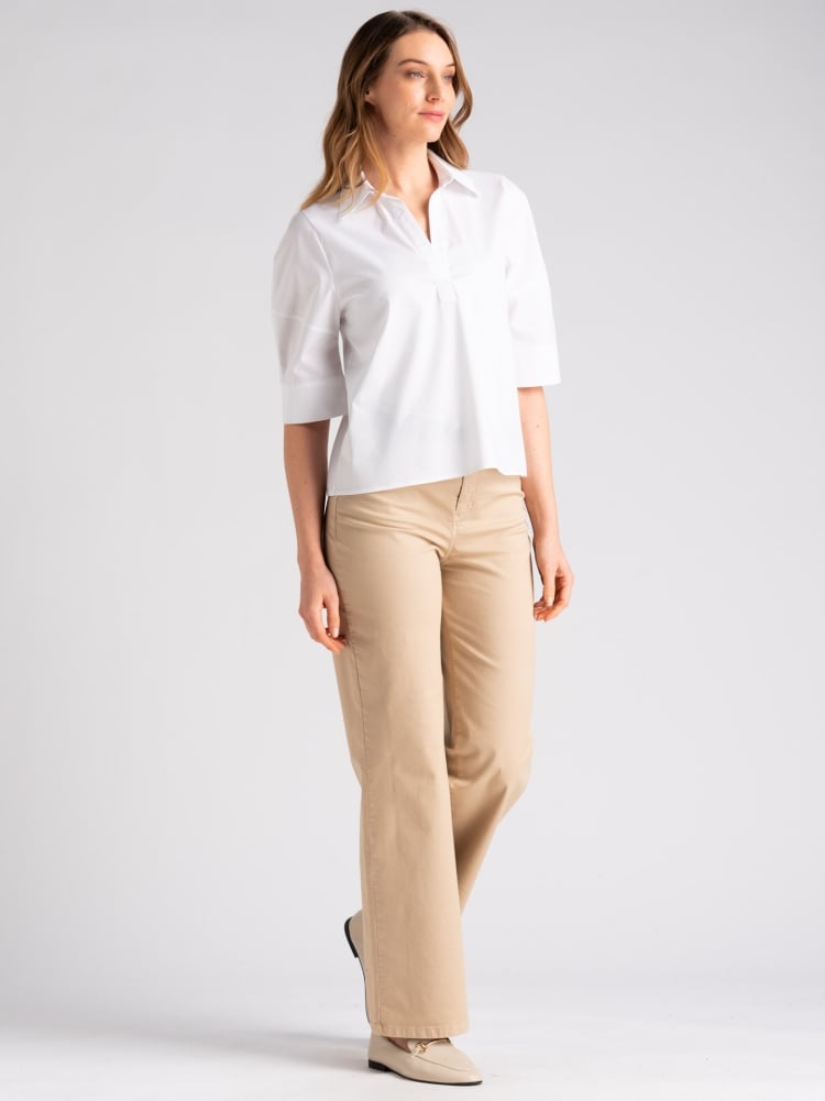 Camicia donna stile polo con manica a palloncino Invidia 1973