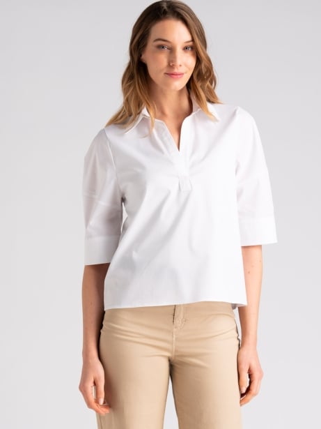 Camicia donna stile polo con manica a palloncino Invidia 1973
