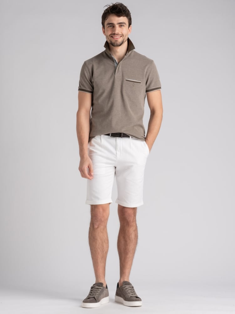 Polo uomo mezza manica in piquet due fili con taschino Invidia 1973