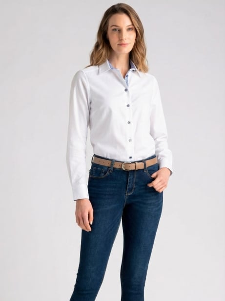 Camicia donna bianca misto linoInvidia 1973