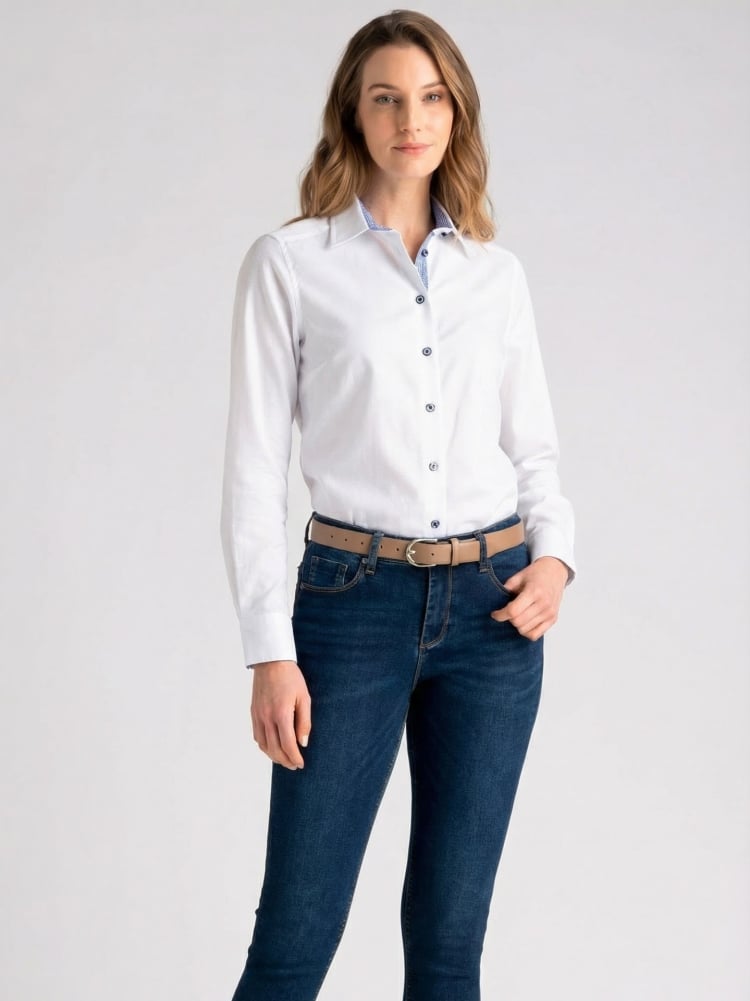 Camicia donna bianca misto linoInvidia 1973