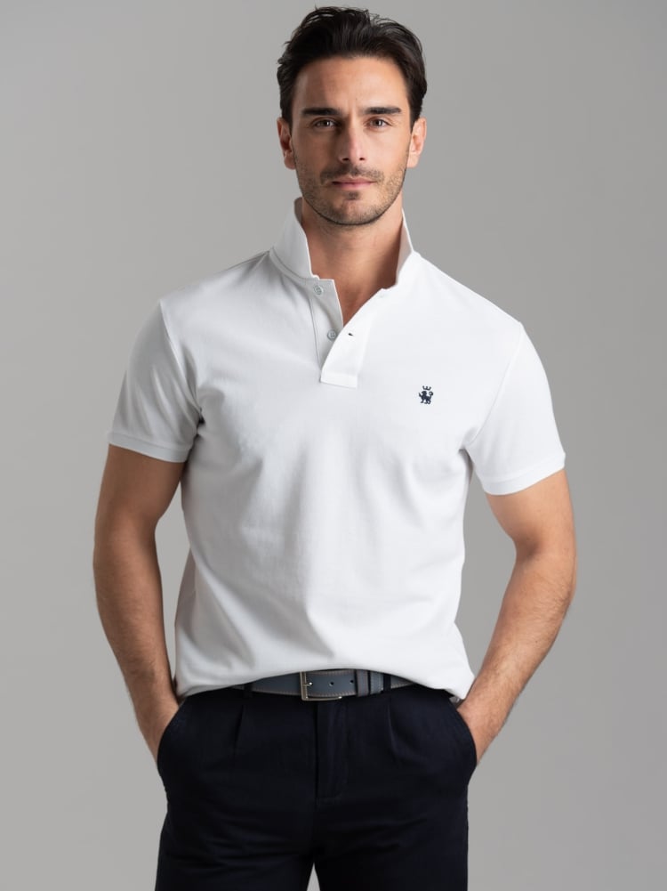 Polo uomo basica a mezza manica in cotone piquet Invidia 1973