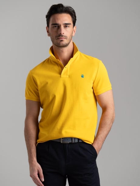Polo uomo basica a mezza manica in cotone piquet Invidia 1973