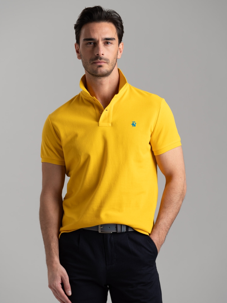 Polo uomo basica a mezza manica in cotone piquet Invidia 1973
